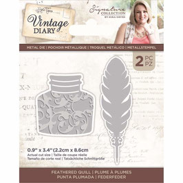 Crafter's Companion Stanzform-Vintage Diary Feathered Quill Dies
