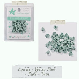 Creative Depot Eyelets - Vintage Mint Matt 8mm