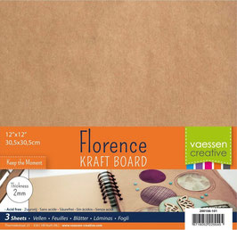 Florence-Kraft Board/Kartonplatten 2mm - 12x12" 3er Pack