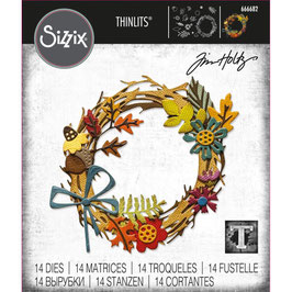 Sizzix by Tim Holtz Thinlits - Vault Foliage Wreath