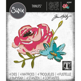 Sizzix by Tim Holtz Thinlits - Brushstroke Flowers #4