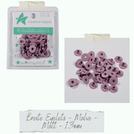 Creative Depot Breite Eyelets - Malve Matt 13mm