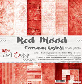 Craft O'Clock Paper Pad Basic - Red Mood 12x12"