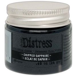 Distress Embossing Glaze - chipped sapphire