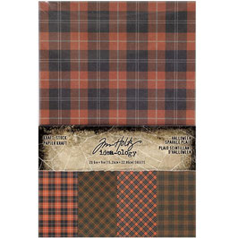 Idea-Ology by Tim Holtz® Kraft Stock "Halloween Sparkle Plaid"