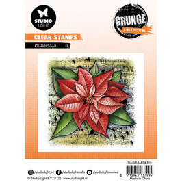 Studio Light Clear Stamp - Grunge "Poinsettia"