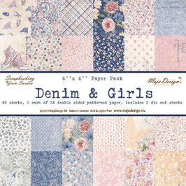 Maja Design Paper Pad - Denim & Girls 6x6"