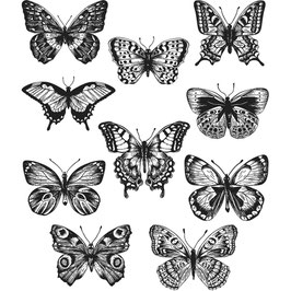 Stampers Anonymous by Tim Holtz Stempel CMS294 "Flutter"
