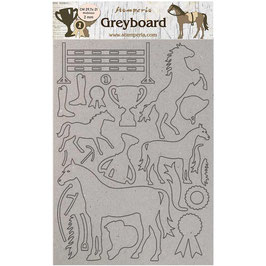 Stamperia Greyboard - Romantic Horses LSPDA434