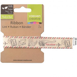 Vaessen Creative Cotton Ribbon - Airplane