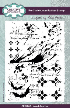 Creative Expressions Rubber Stamp - Inked Journal