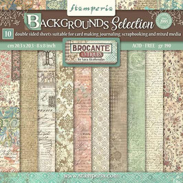 Stamperia Paper Pad 8x8" - Brocante Antiques Background "SBBS102"