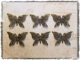 Metall Charms-Filigrane Schmetterlinge Bronce-191