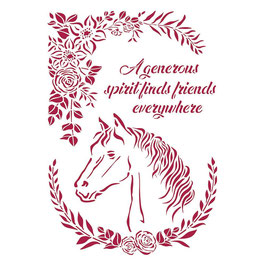 Stamperia Stencil-Romantic Horses KSG471