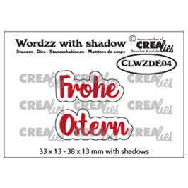 Crealies Stanzform - Wörter mit Schatten Frohe Ostern