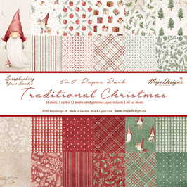 Maja Design Paper Pad - Traditional Christmas 6x6"