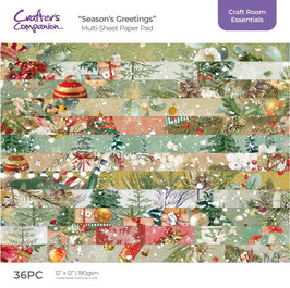 Crafter's Companion Paper Pad - Season's Greetings 12x12"