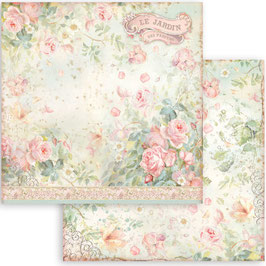 Stamperia Scrapbook Papier 12x12" - Rose Parfum "SBB908"