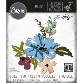 Sizzix by Tim Holtz Thinlits - Brushstroke Flowers #2