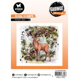 Studio Light Clear Stamp - Grunge "Forest deer"