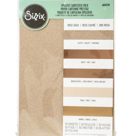 Sizzix Surfacez Opulent Cardstock Pack A4 - Rose Gold
