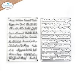 Elizabeth Crafts Stamp & Die - Christmas Phrases