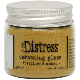 Distress Embossing Glaze - fossilized amber