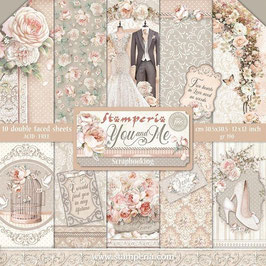 Stamperia Paper Pad 12x12" - You and Me "SBBL111"