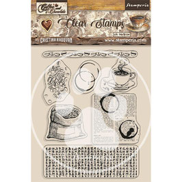 Stamperia Stempel - Coffee and Chocolate "Coffee Elements" WTK185