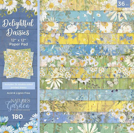 Crafter's Companion Paper Pad - Delightful Daisies 12x12"