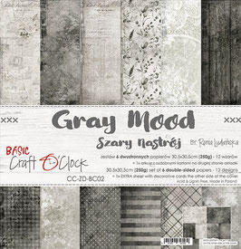 Craft O'Clock Paper Pad Basic - Gray Mood 12x12"