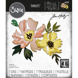 Sizzix by Tim Holtz Thinlits - Brushstroke Flowers #1