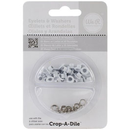 Crop-A-Dile Eyelets - Ösen & Scheiben weiss