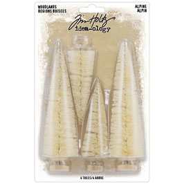 Idea-Ology by Tim Holtz - Woodland Trees Alpine 4 Stück