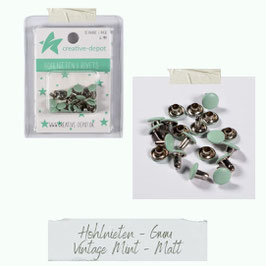 Creative Depot Doppelhohlnieten  - Vintage Mint Matt