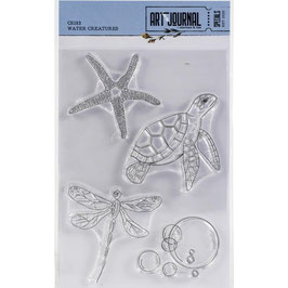 Elizabeth Crafts Clear Stamps - Art Journal "Water Creatures"