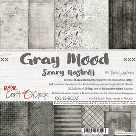 Craft O'Clock Paper Pad Basic-Gray Mood 8x8"