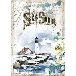 Stamperia Reispapier A4-Romantic Collection-Sea Dream DFSA4558