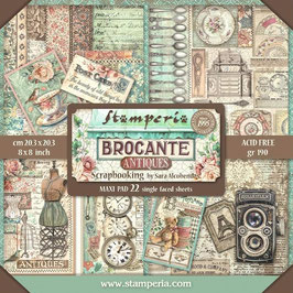 Stamperia Paper Pad 8x8" - Brocante Antiques Single Face "SBBSXB02"