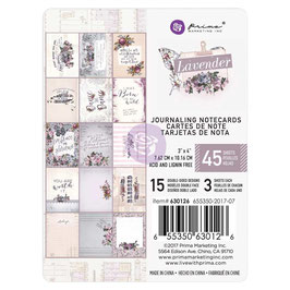 Prima Marketing Journaling Notecards - Lavender 3x4"