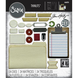 Sizzix by Tim Holtz Thinlits - Vault Noteworthy