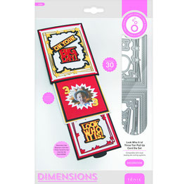 Tonic Studios Stanzform Dimensions - Three Tiered pull up Card "Look who it is" 3460E