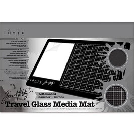 Tim Holtz Travel Glass Media Mat 26x40cm "Linkshänder"