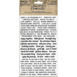 Idea-Ology by Tim Holtz - Remnant Rubs-Tiny Text