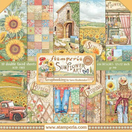 Stamperia Paper Pad - Sunflower Art 12x12" "SBBL135"