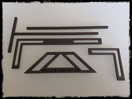 Troquelando-Buchbindewerkzeug 1.5 cm Komplett-Schwarz 5 Teile
