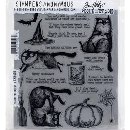 Stampers Anonymous by Tim Holtz Stempel CMS407 "Snarky Cat Halloween"