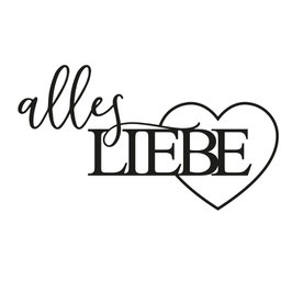 Mundart Stempel Stanzform "alles Liebe"