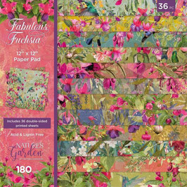 Crafter's Companion Paper Pad - Fabulous Fuchsia 12x12"