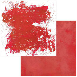 49 and Market Scrapbook Papier 12x12" - Spectrum Gardenia "Solid-Red"